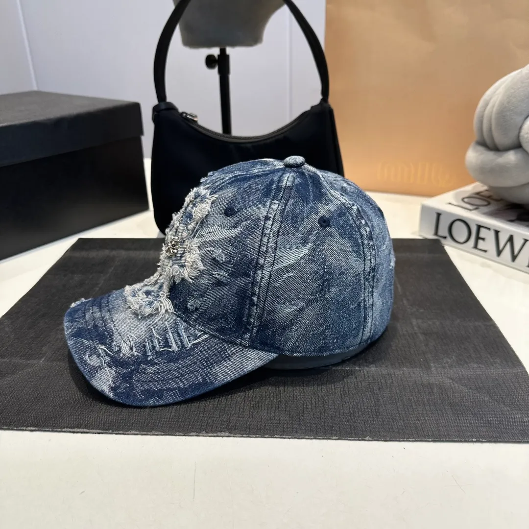 P70 Croxin's new high-quality washed denim baseball cap, high-end customized version! The same style as the internet celebrity fashion blogger! Wall crack recommended! Great quality! Head circumference 57cm